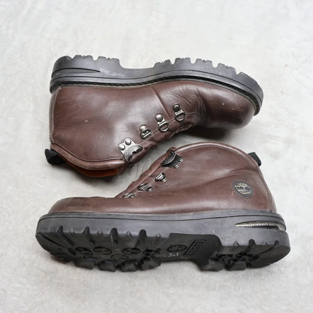 Timberland Mens 7M Chukka Boots Brown Leather Euro Hiker Outdoor 20029 VTG READ